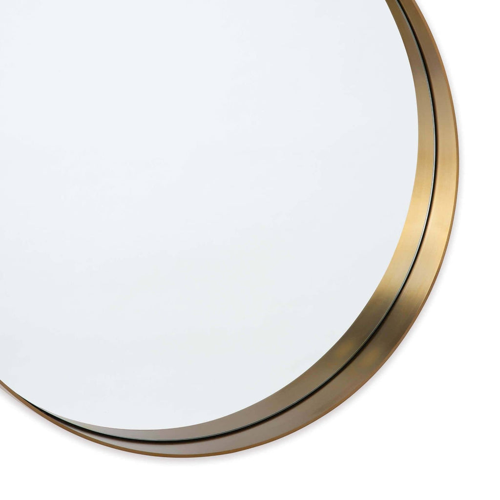 Gunner Mirror Round - Natural Brass