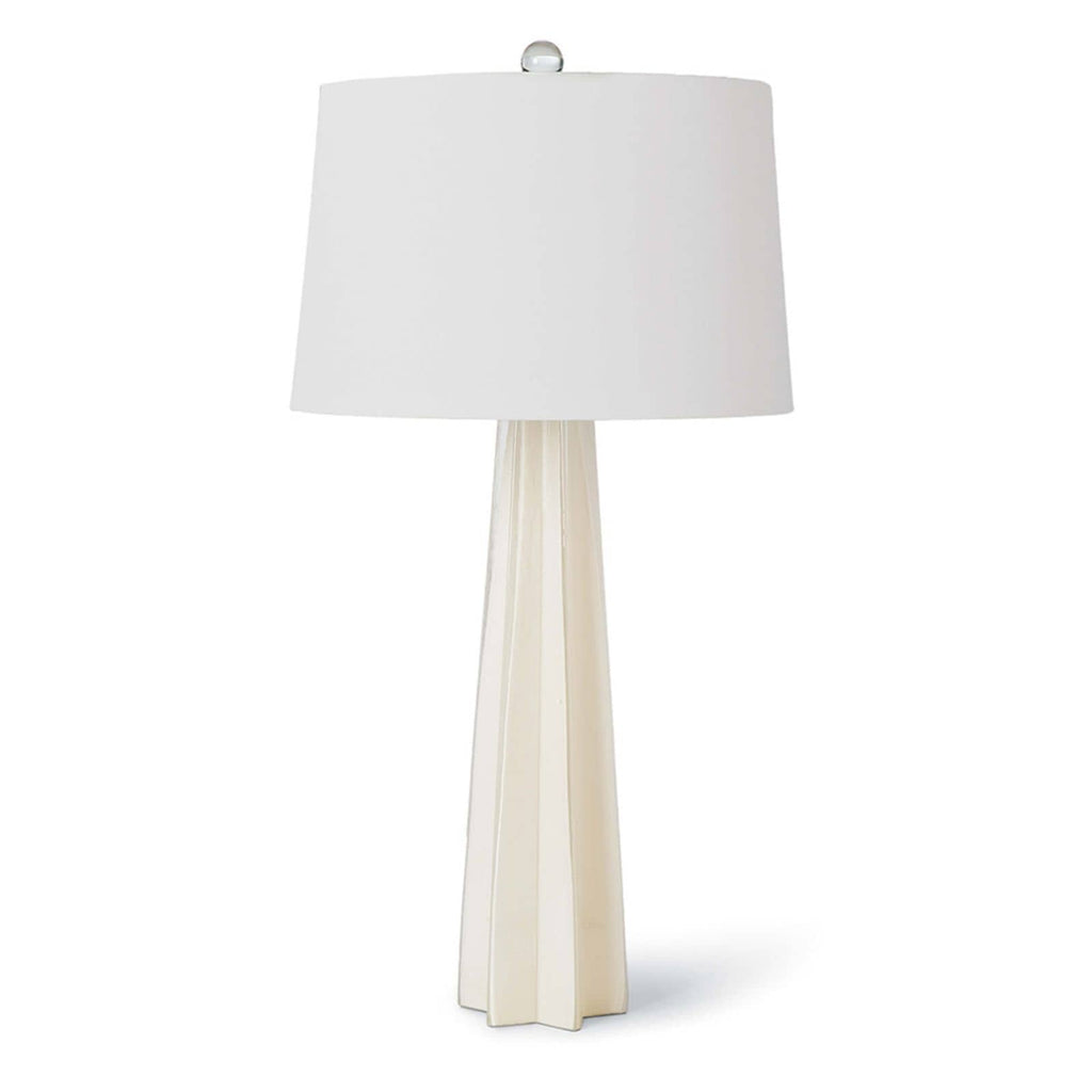 Glass Star Table Lamp - White