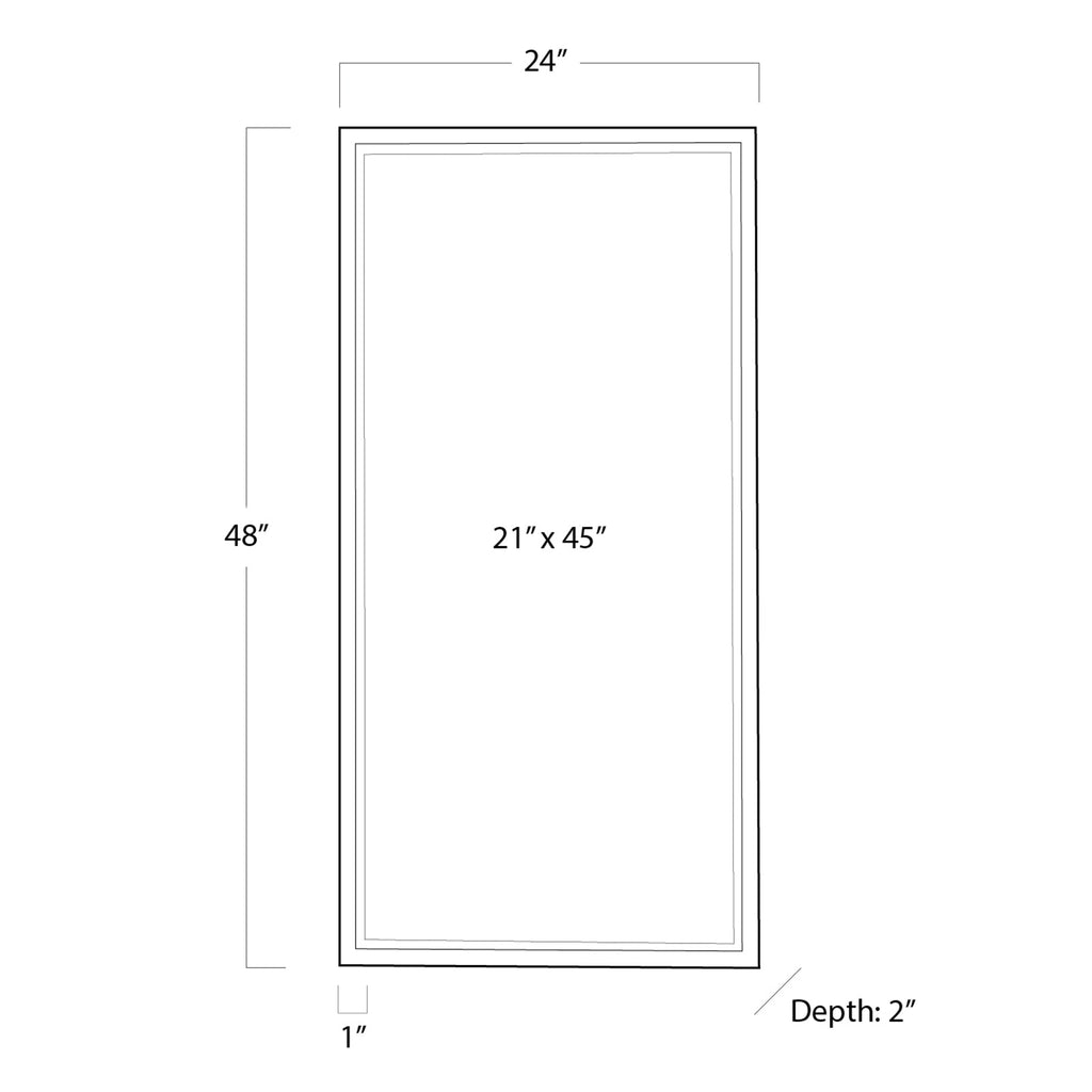 Rectangle Mirror - Steel