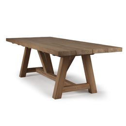 Devon Teak Outdoor Dining Trestle Table