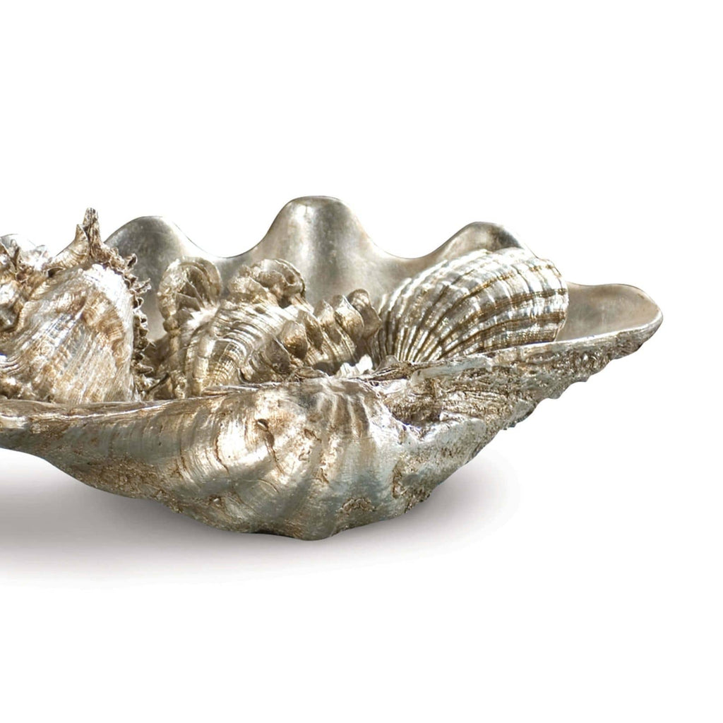 Clam Shell Medium W/Small Shells - Silver