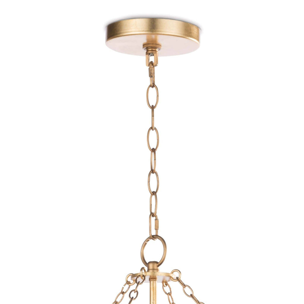 Cheshire Basin Chandelier - Gold Leaf