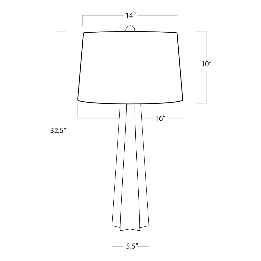 Glass Star Table Lamp - White