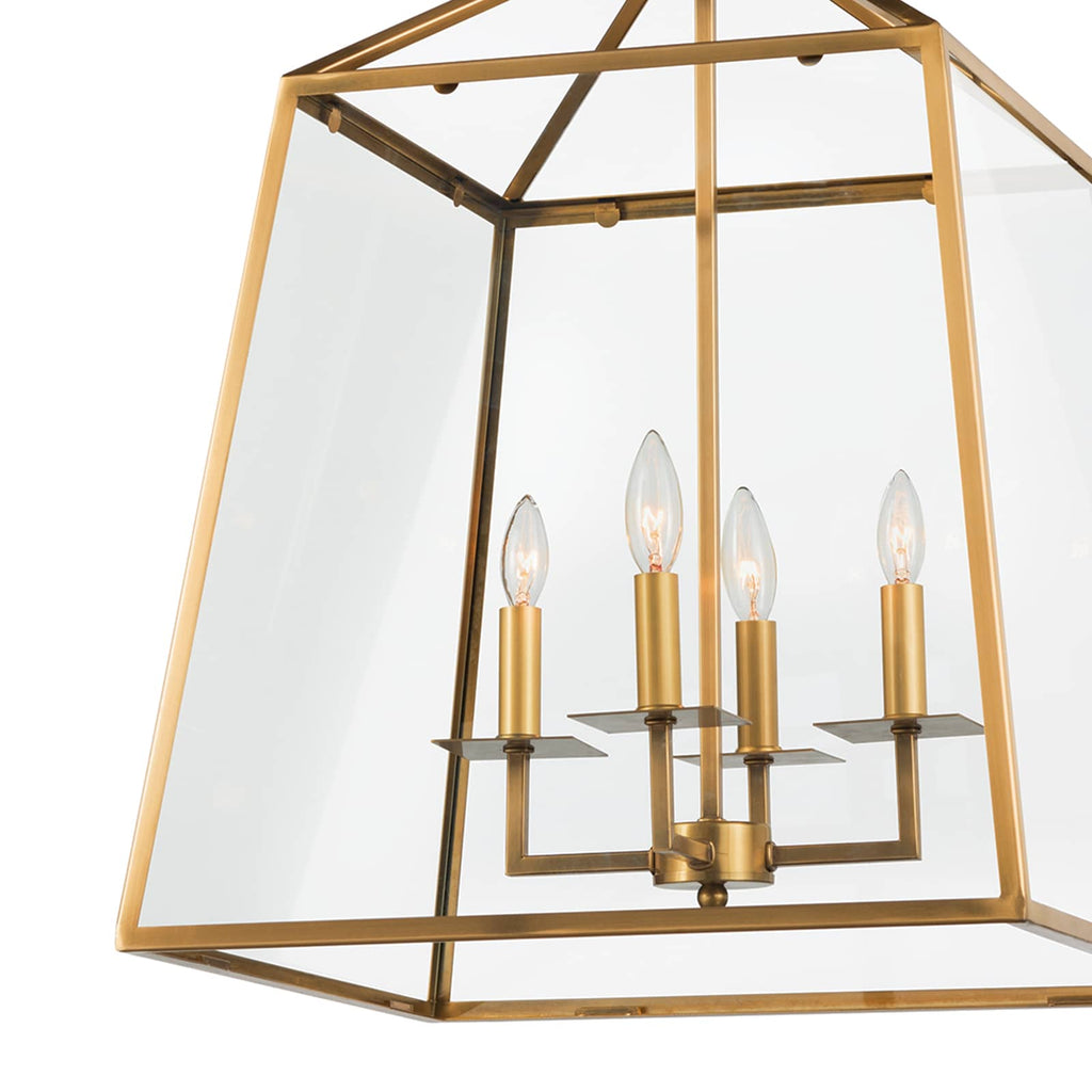 Cachet Lantern - Natural Brass