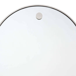 Hanging Circular Mirror - Polished Nickel