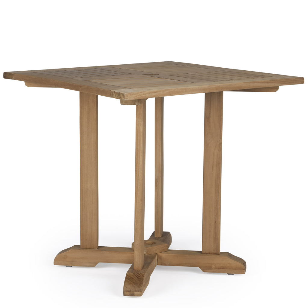 Square Teak Pedestal Table