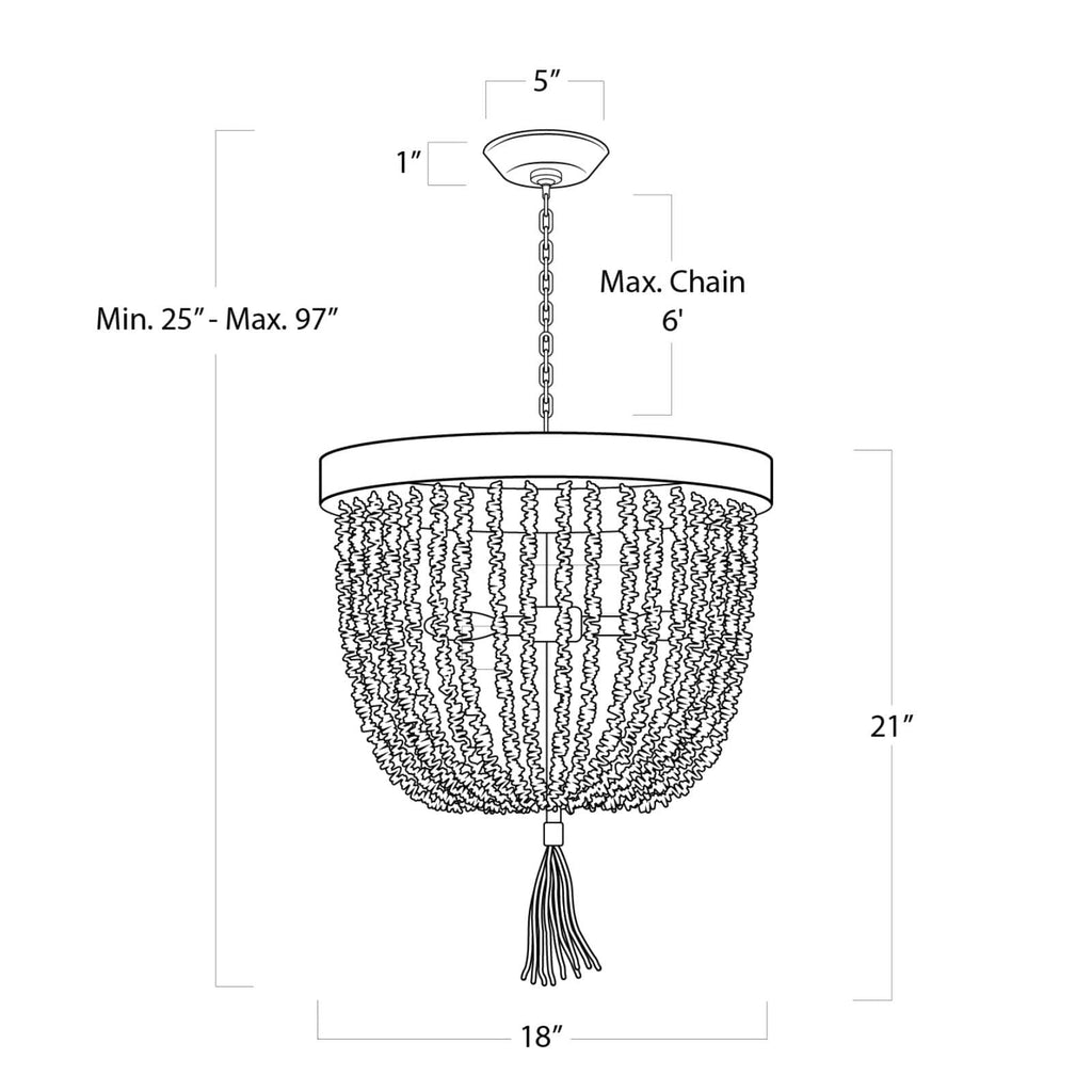 Milos Chandelier - Aqua