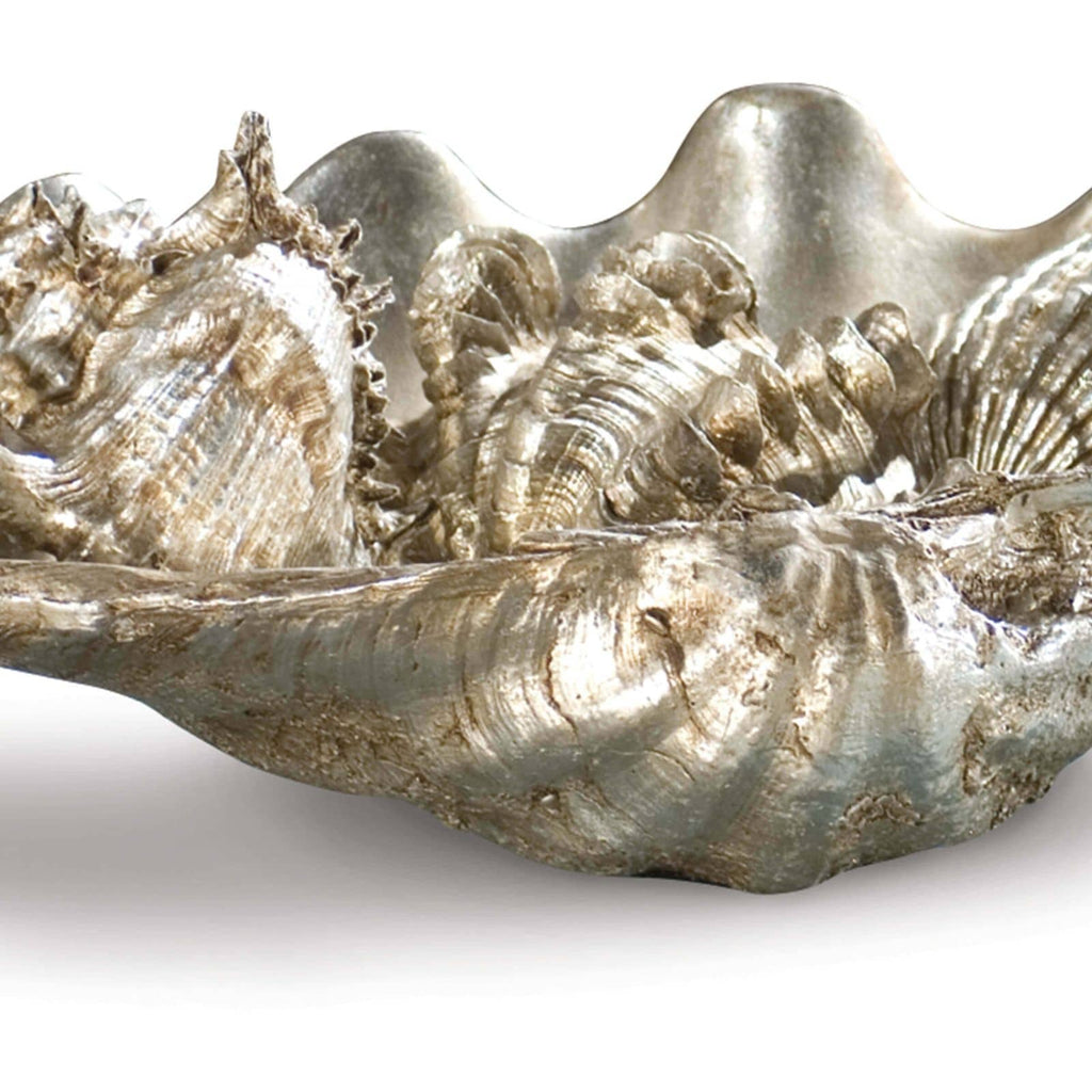 Clam Shell Medium W/Small Shells - Silver