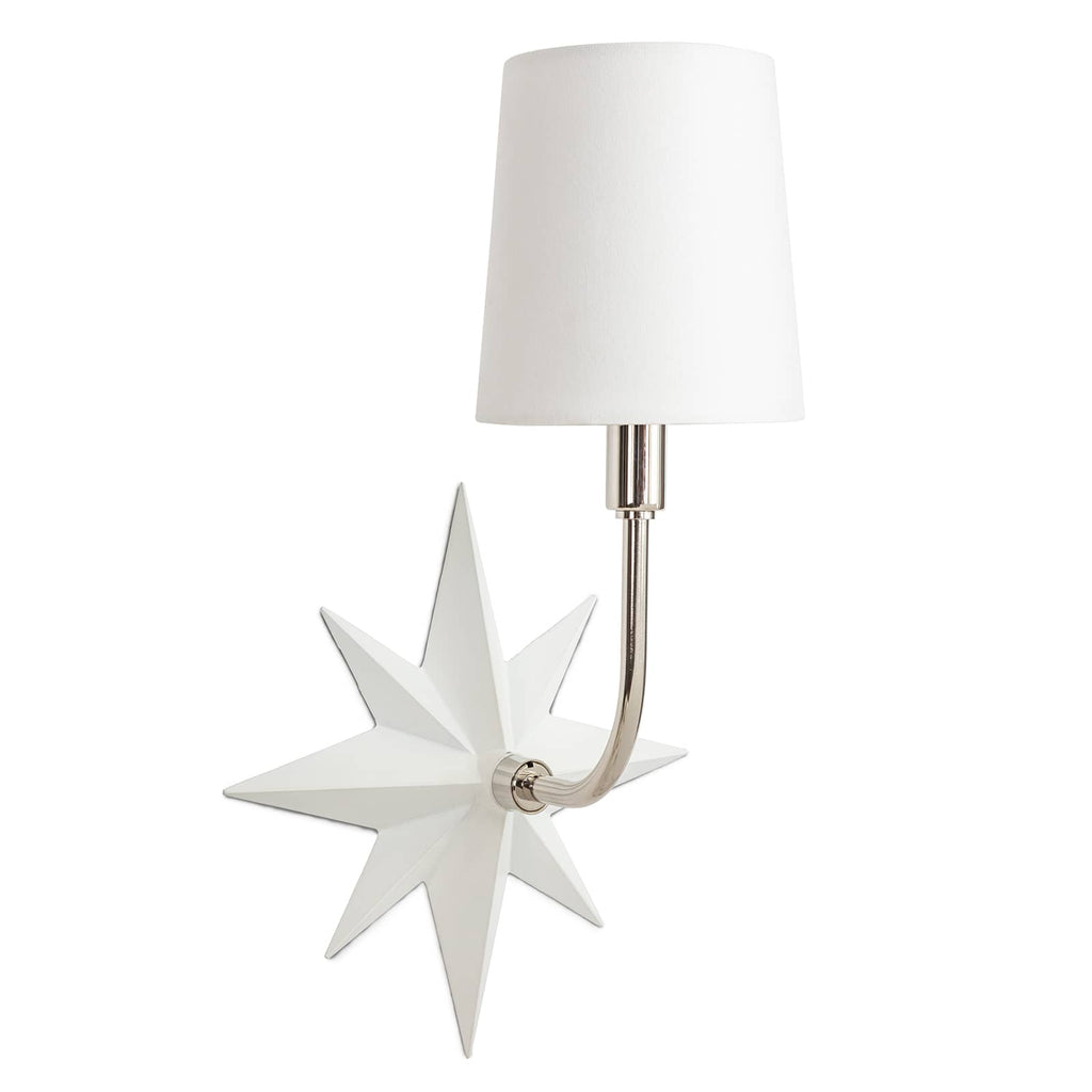 Etoile Sconce - Polished Nickel and White