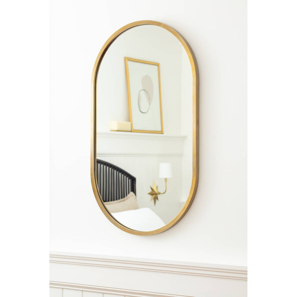 Canal Mirror - Natural Brass