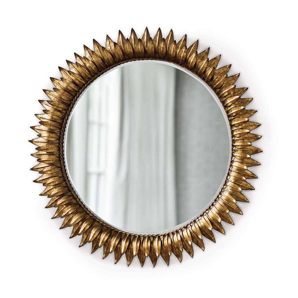 Sun Flower Mirror Small - Antique Gold