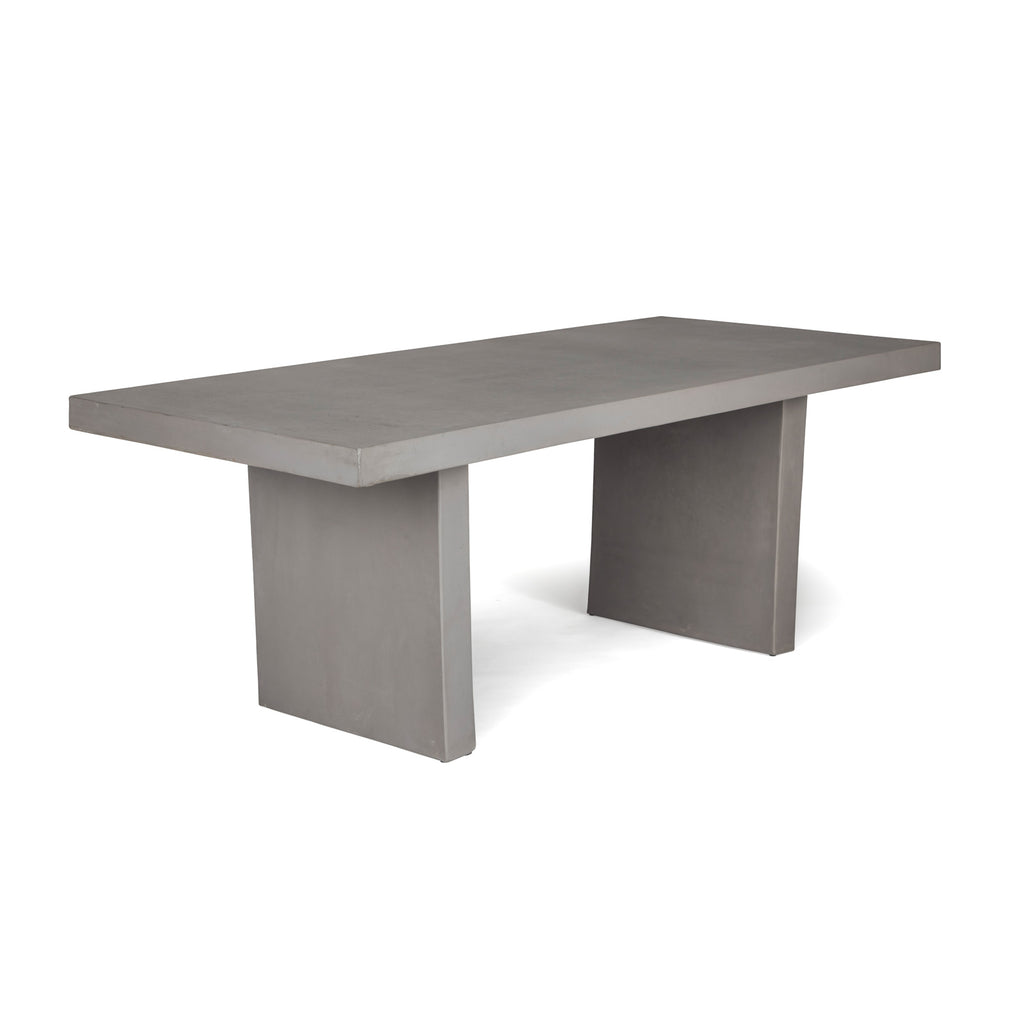 Raw Concrete Rectangle Dining Table