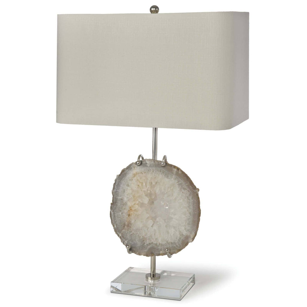 Exhibit Table Lamp - Nickel and Natural Agate