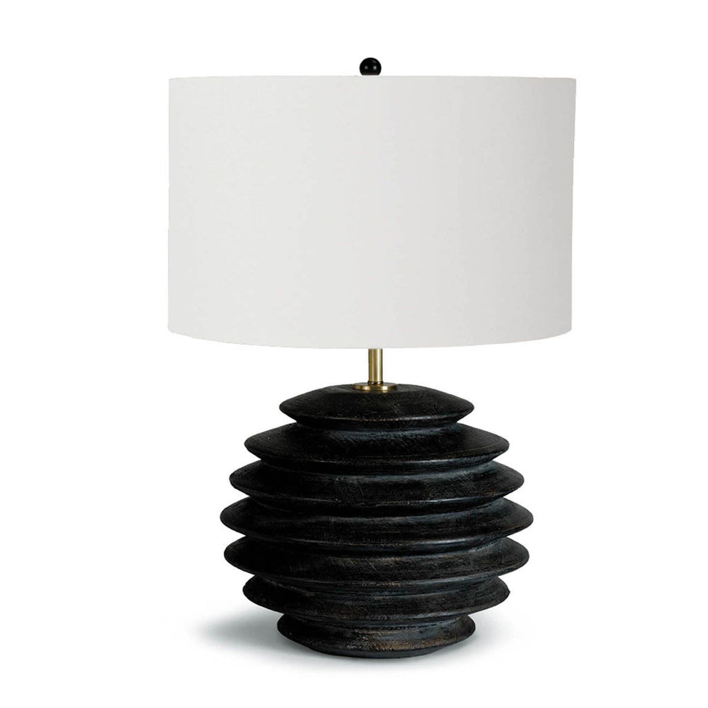 Accordion Table Lamp Round - Ebony