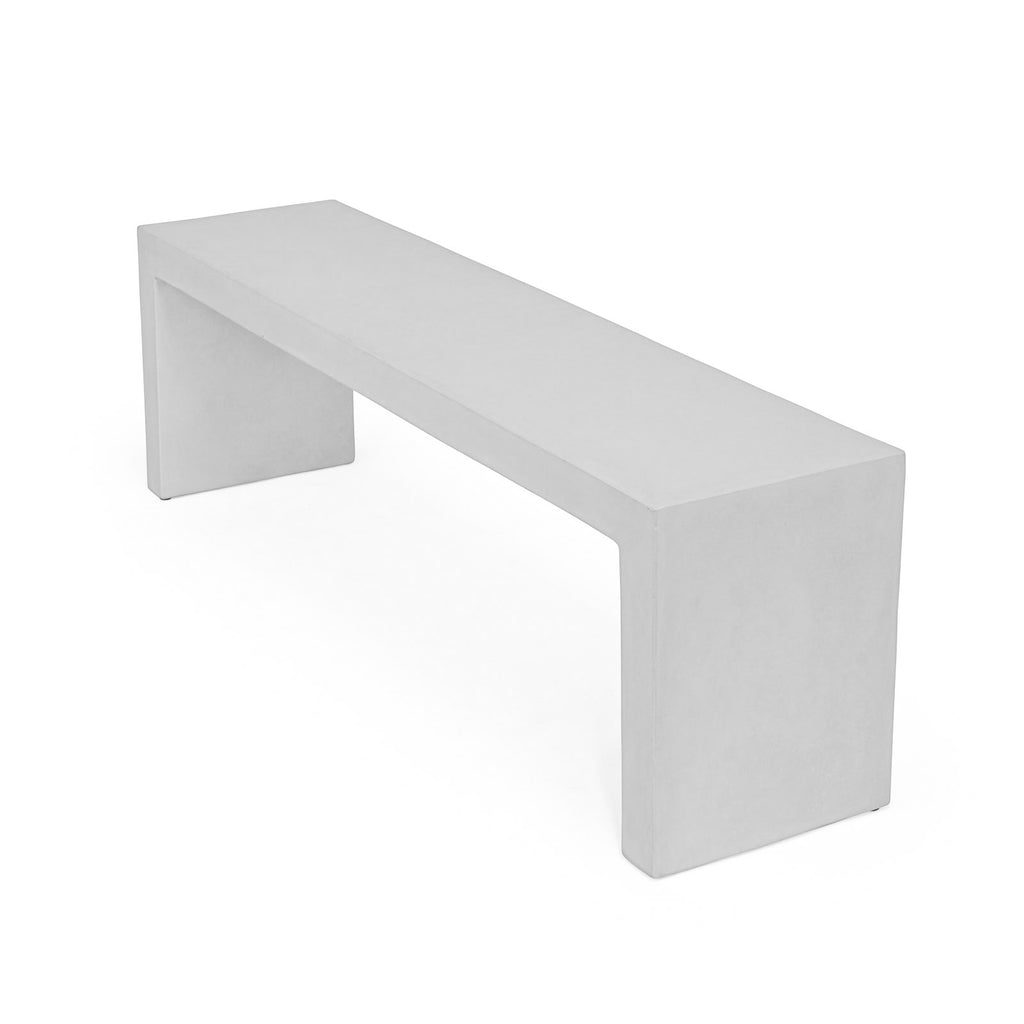 Raw Modern Lightweight Outdoor Concrete Bench