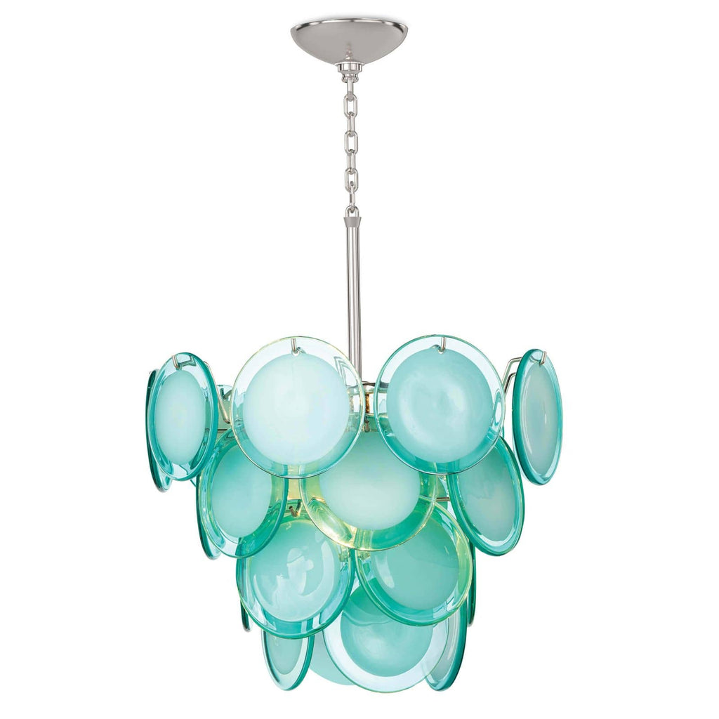 Mini Diva Chandelier - Aqua Polished Nickel