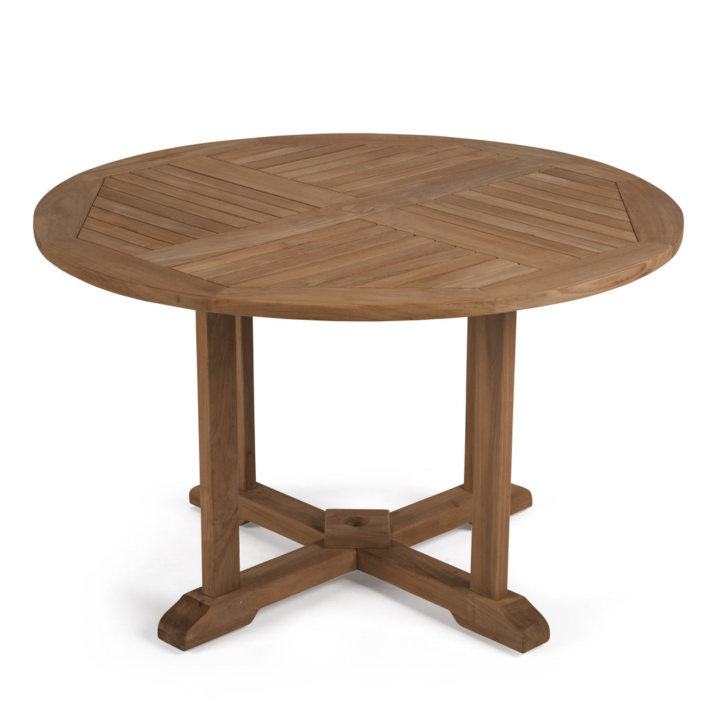 Round Teak Pedestal Dining Table