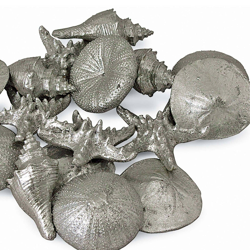 Assorted Mini Seashells Set of 12 - Silver