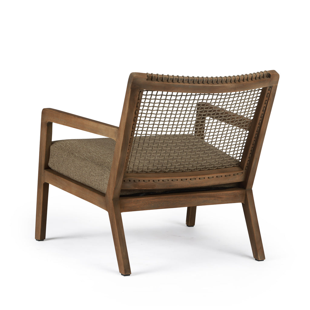 Gazzoni Outdoor Teak and Rope Relaxing Chair