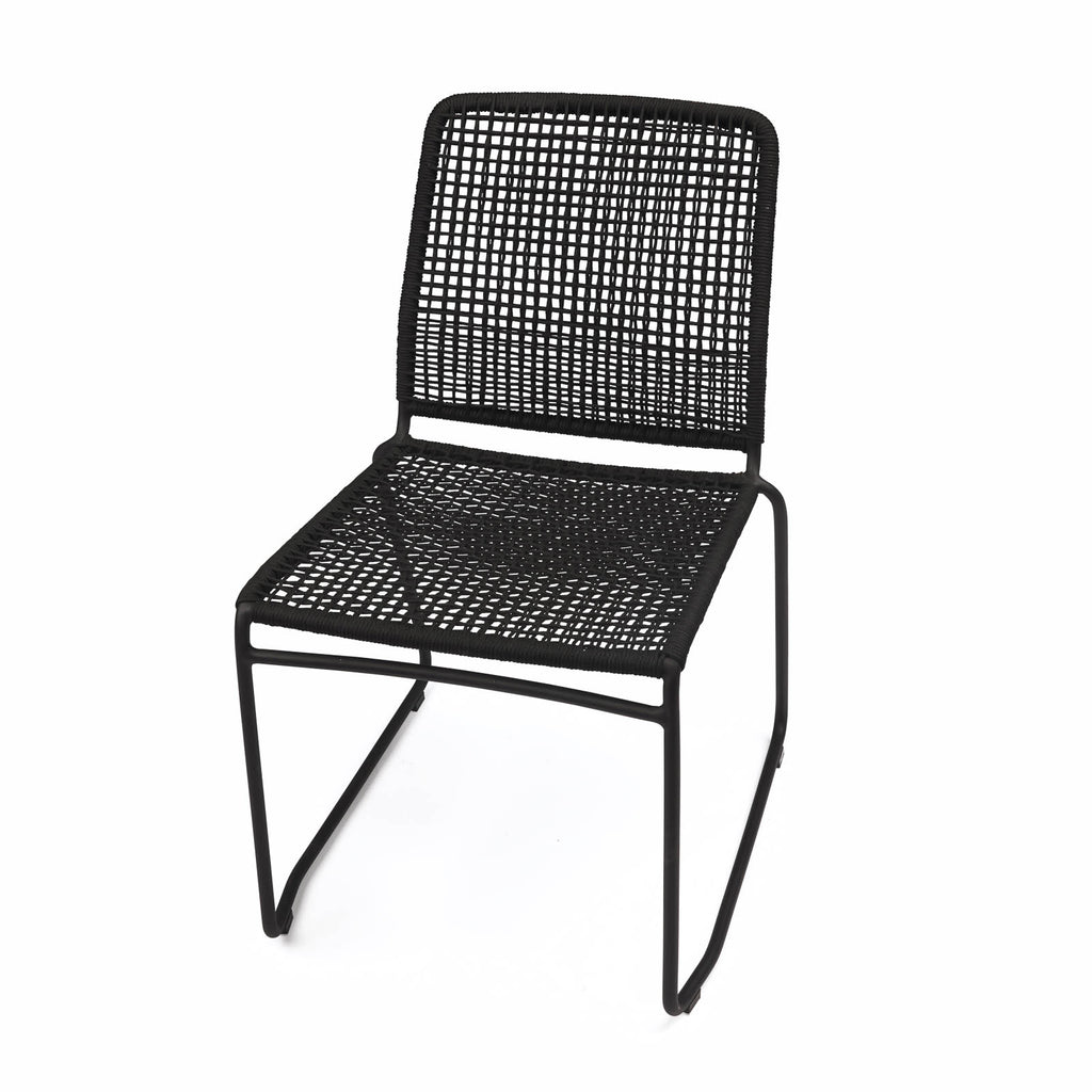 Kline Outdoor Rope and Aluminum Dining Side Chair (Lava)