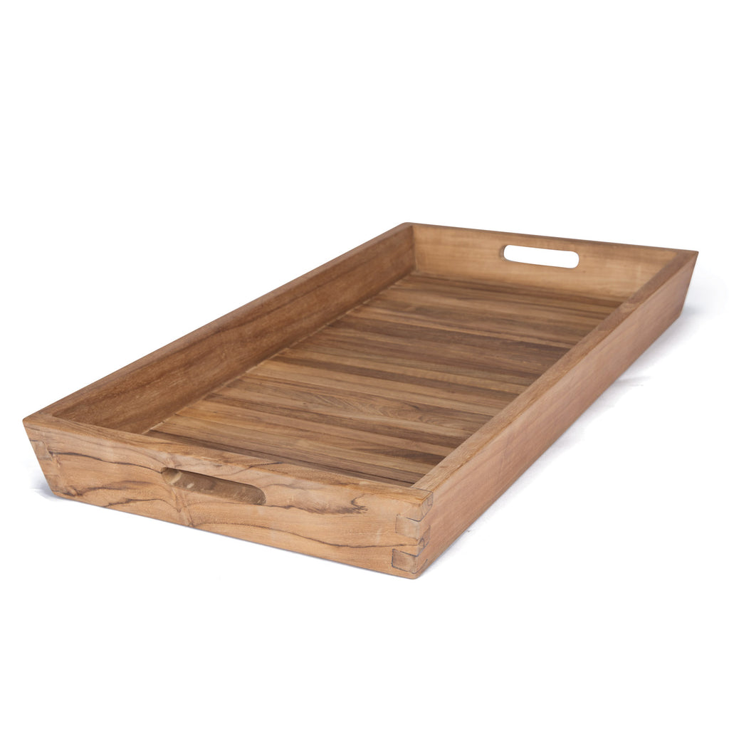 Teak Serving Tray with Stand