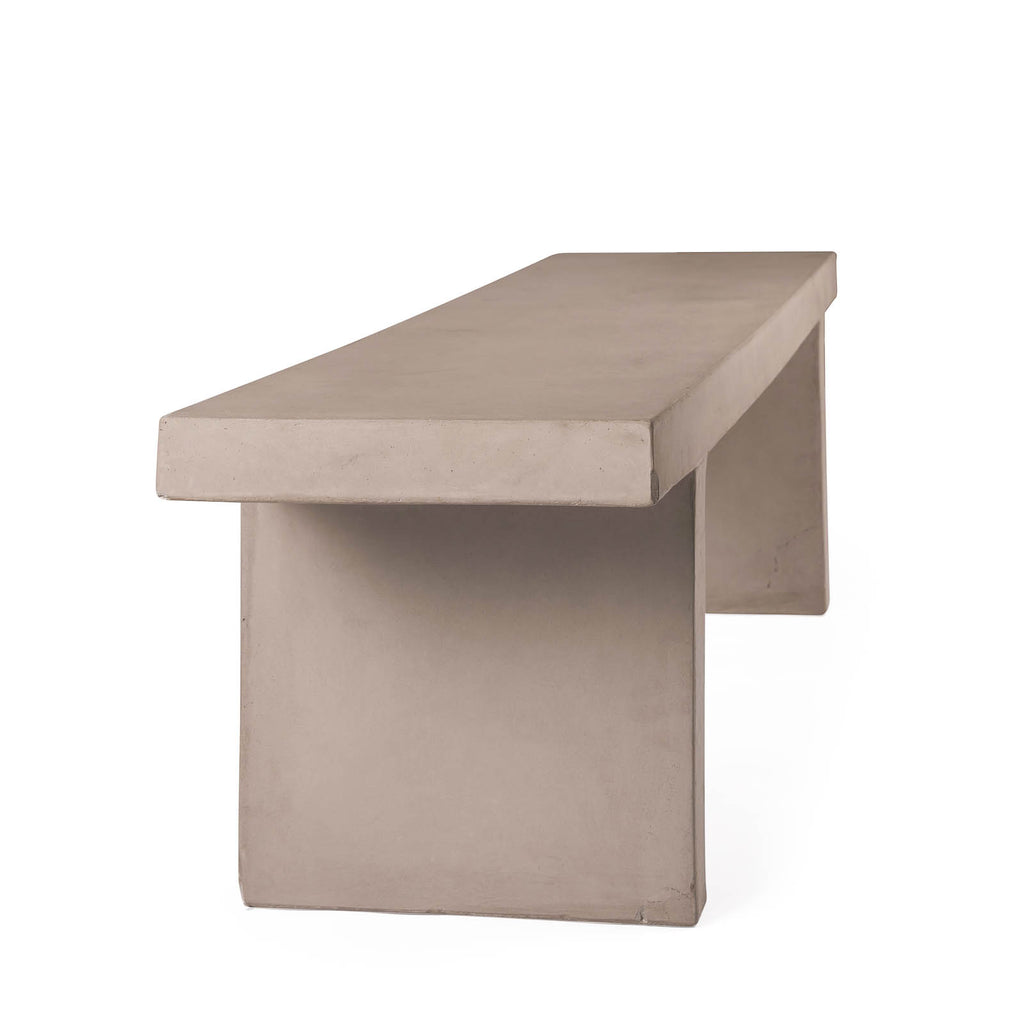 Raw Concrete Outdoor Bench