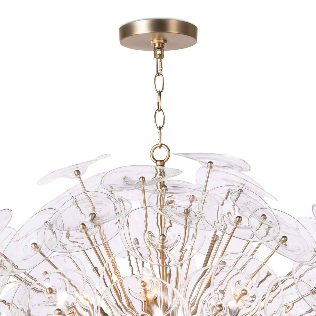 Poppy Glass Chandelier Large - Clear