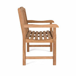 Bowback 3-Seater Teak Outdoor Bench