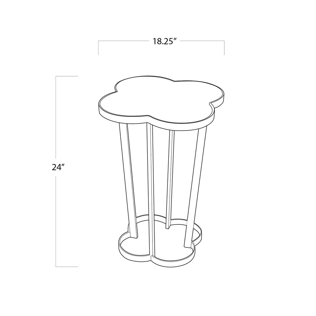 Clover Table - Polished Nickel