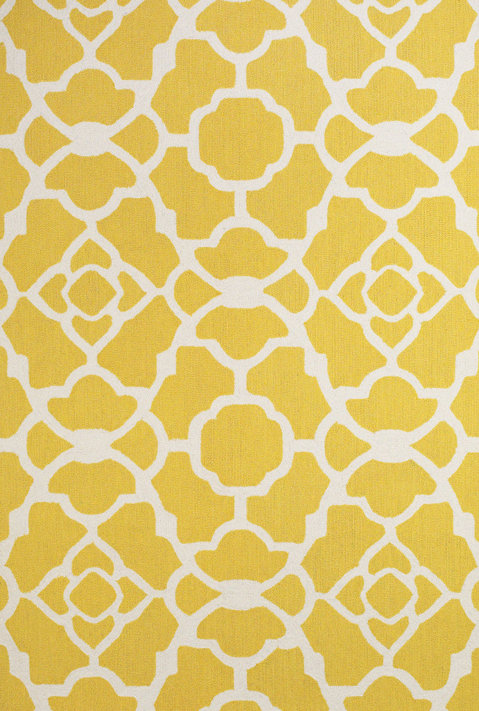 Cetara Modern Abstract Yellow White Area Rug (2' x 3')