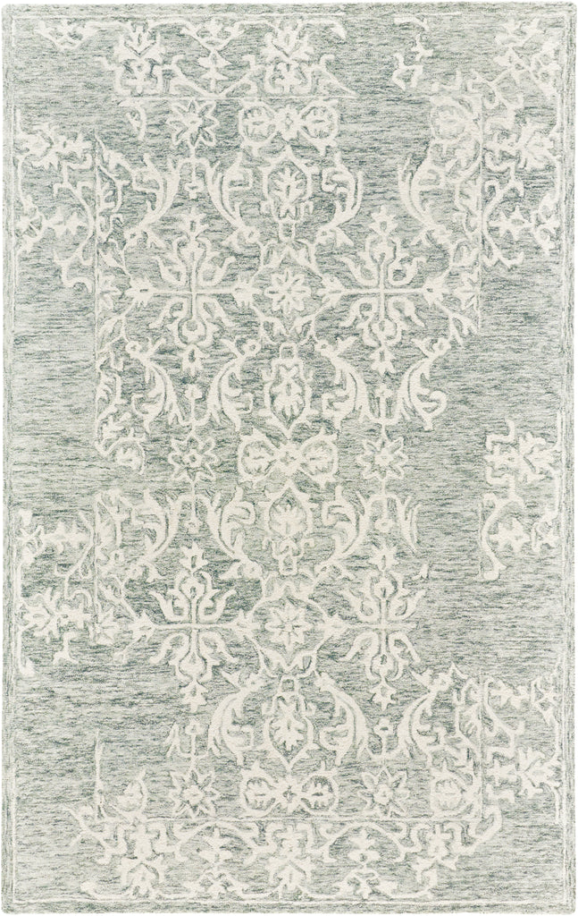 Rhett Transitional Geometric Green Ivory Area Rug (5' x 8')