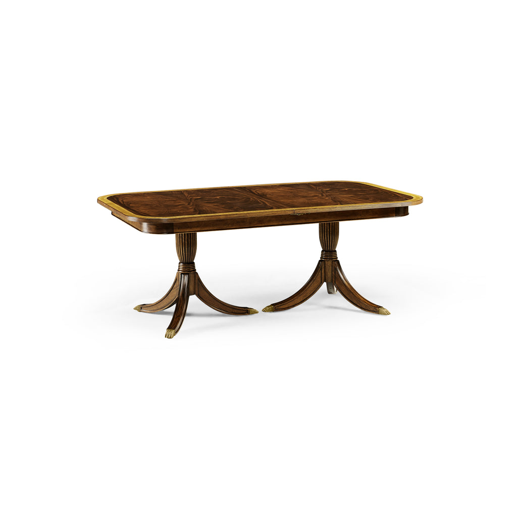 Buckingham Regency Crotch Mahogany Extending Dining Table