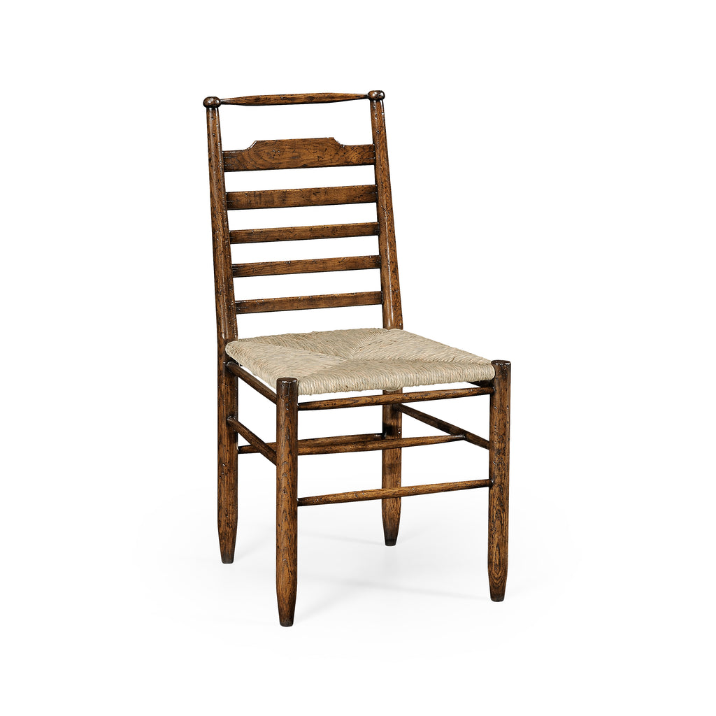 Casual Accents Dark Oak Ladderback Arm Chair