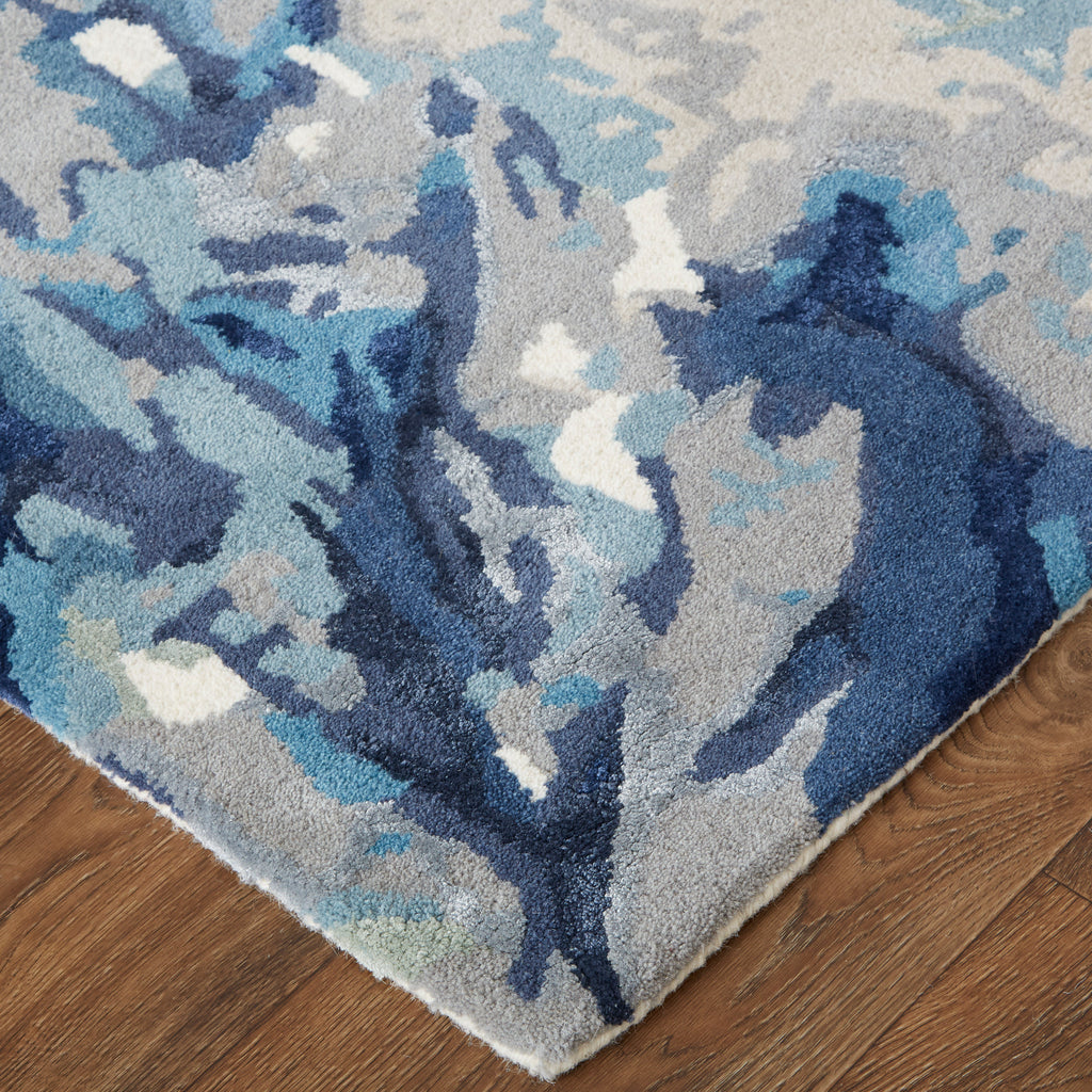 Dafney Transitional Floral Botanical Blue Area Rug (9' x 12')