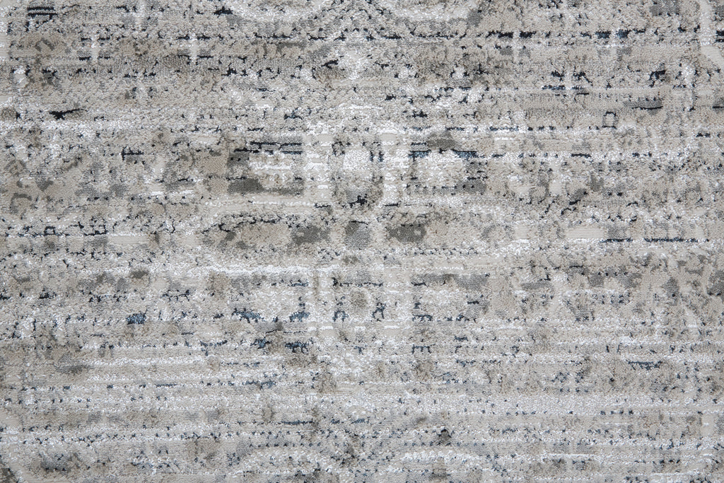 Macklaine Transitional Medallion Gray Silver Taupe Area Rug (12' x 15')