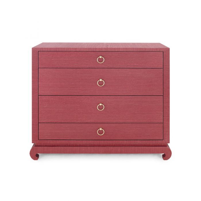 Ming Large 4-Drawer - Red