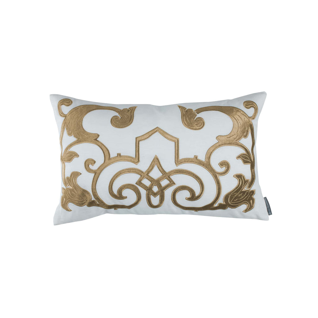 Mozart Small Rectangular Pillow White Straw 14X22