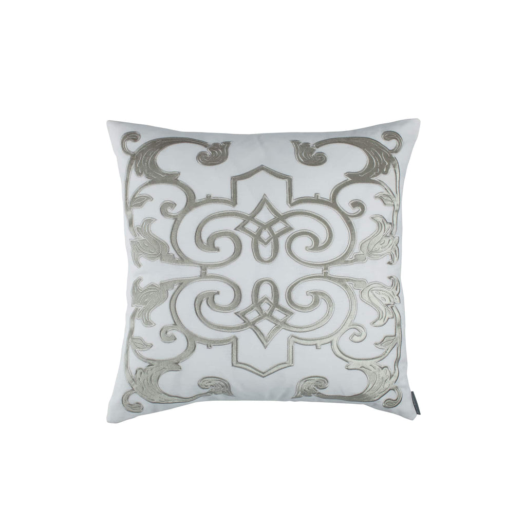 Mozart Square Pillow White Ice Silver 24X24