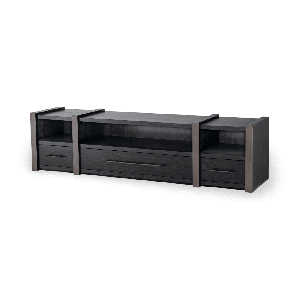 Tv Cabinet Canova Charcoal Grey Oak Veneer