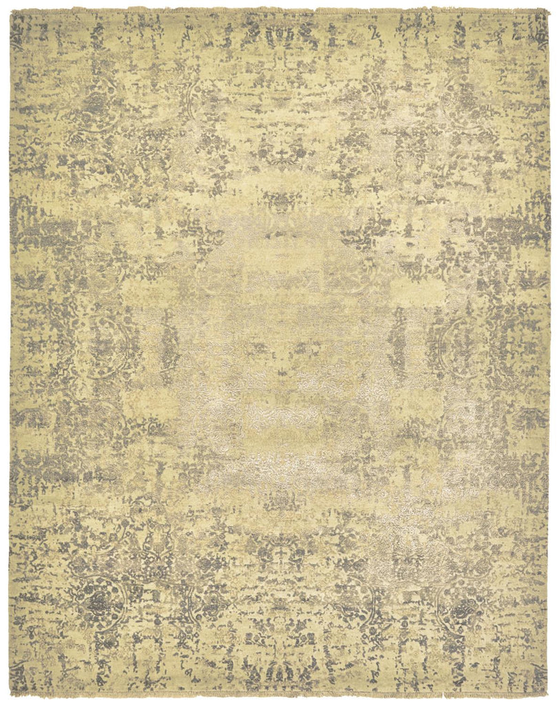 Doshi Transitional Distressed Gold Tan Area Rug (2' x 3')