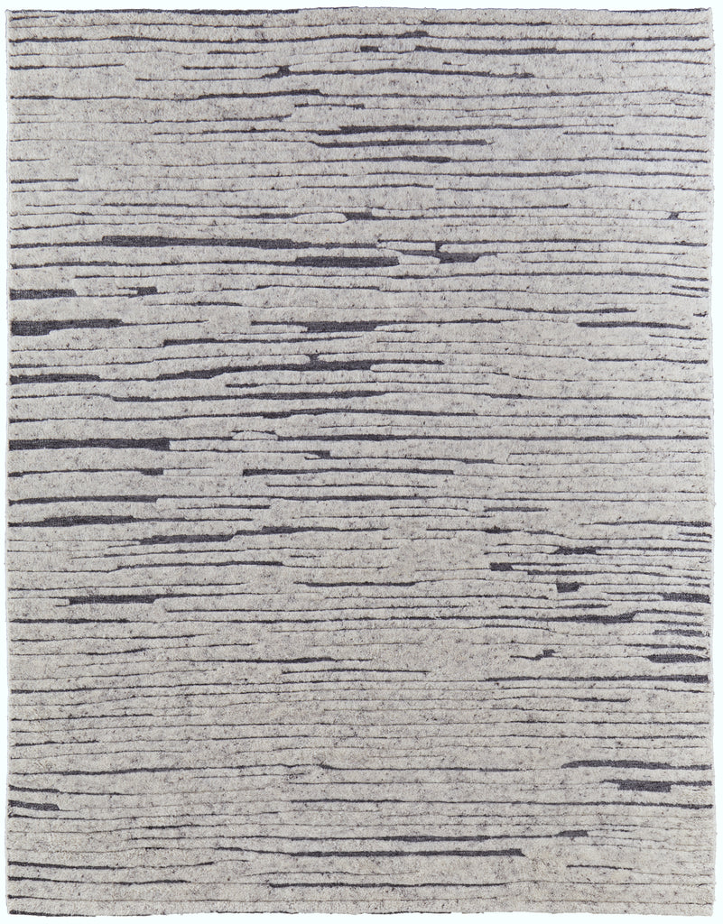 Broadfield Modern Stripes Ivory Area Rug (5'6" x 8'6")