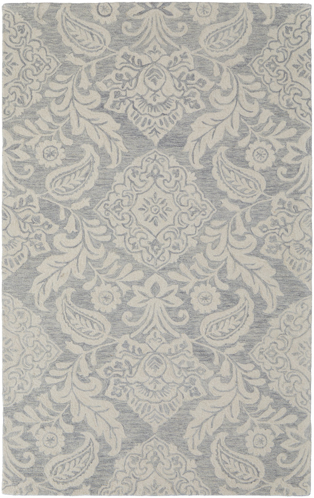 Belfort Transitional Medallion Blue Ivory Area Rug (12' x 15' / Pattern 2)