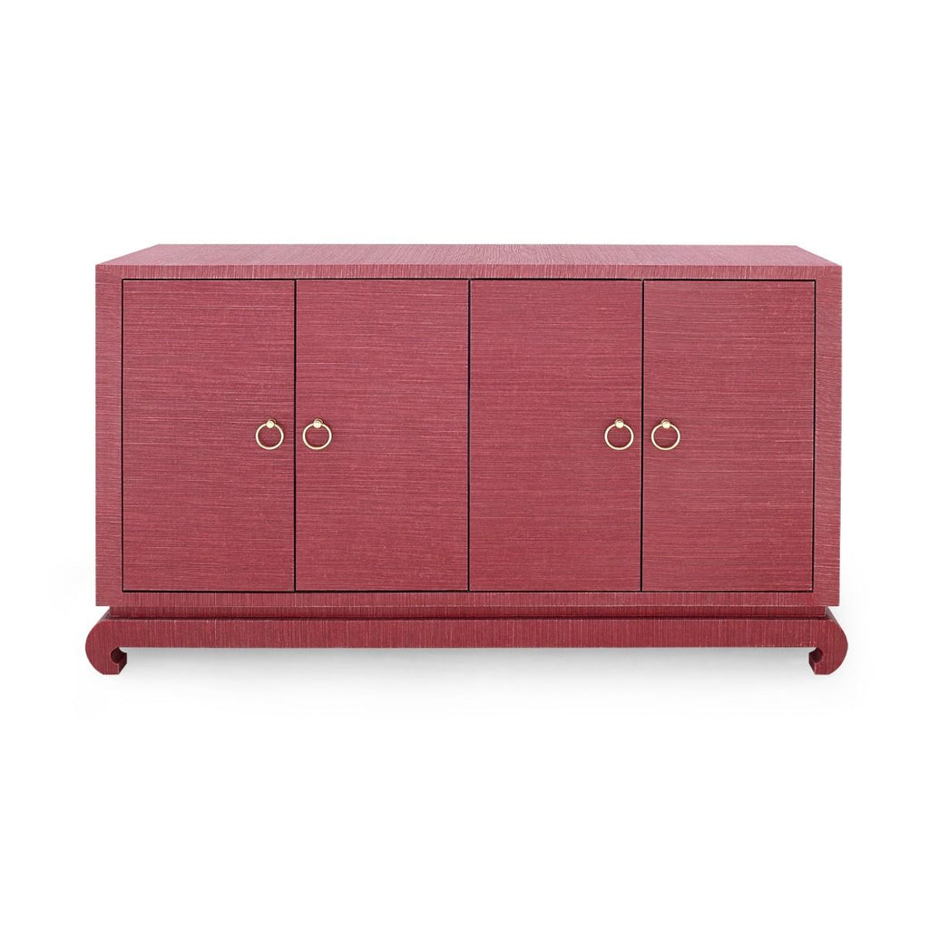 Meredith 4-Door Cabinet, Red