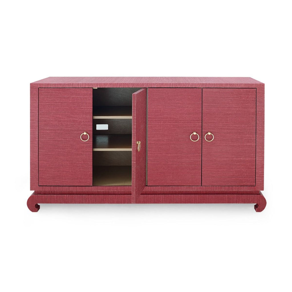 Meredith 4-Door Cabinet, Red