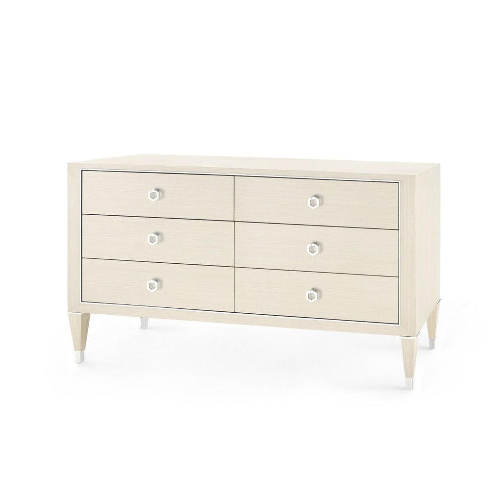 Morris Extra Large 6-Drawer - Blanched Oak and Nickel