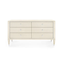 Morris Extra Large 6-Drawer - Blanched Oak and Nickel