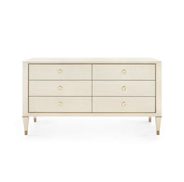 Morris Extra Large 6-Drawer - Blanched Oak and Champagne