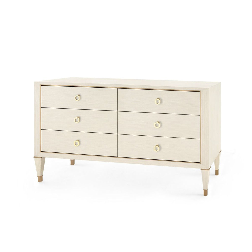 Morris Extra Large 6-Drawer - Blanched Oak and Champagne