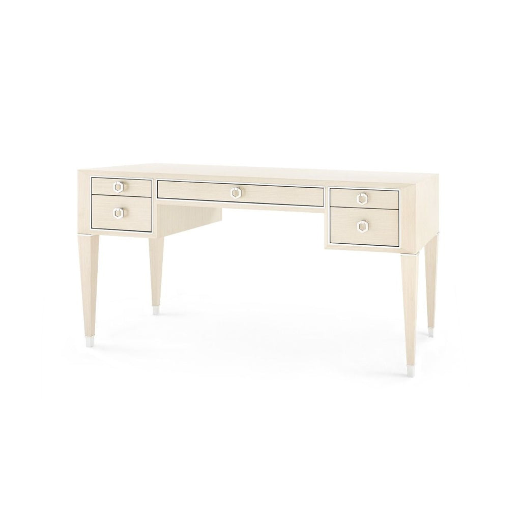 Morris Desk - Blanched Oak and Nickel