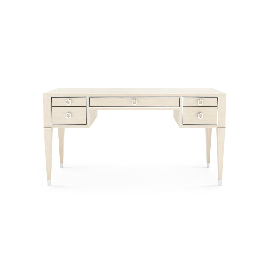 Morris Desk - Blanched Oak and Nickel